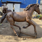 bronze running horse sculpture