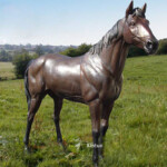 outdoor bronze horse statue