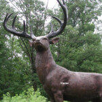 bronze whitetail deer sculpture