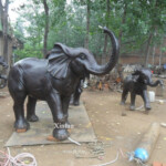 outdoor elephant water feature