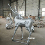 aluminum deer statue