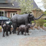 outdoor elephant water feature