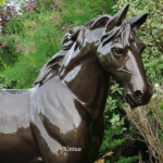 large bronze horse sculpture