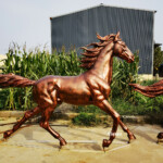 aluminum horse statue