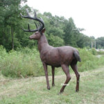 bronze whitetail deer sculpture