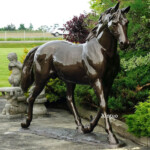 large bronze horse sculpture