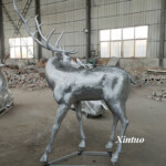 aluminum deer statue