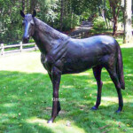 outdoor bronze horse statue