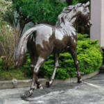 large bronze horse sculpture