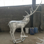 aluminum deer statue