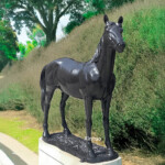 outdoor bronze horse statue