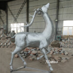 aluminum deer statue