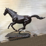 small bronze horse sculpture