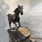 small bronze horse sculpture