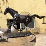 small bronze horse sculpture