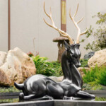 life size deer garden statue