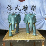 blue elephant statue