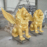 winged lion sculpture