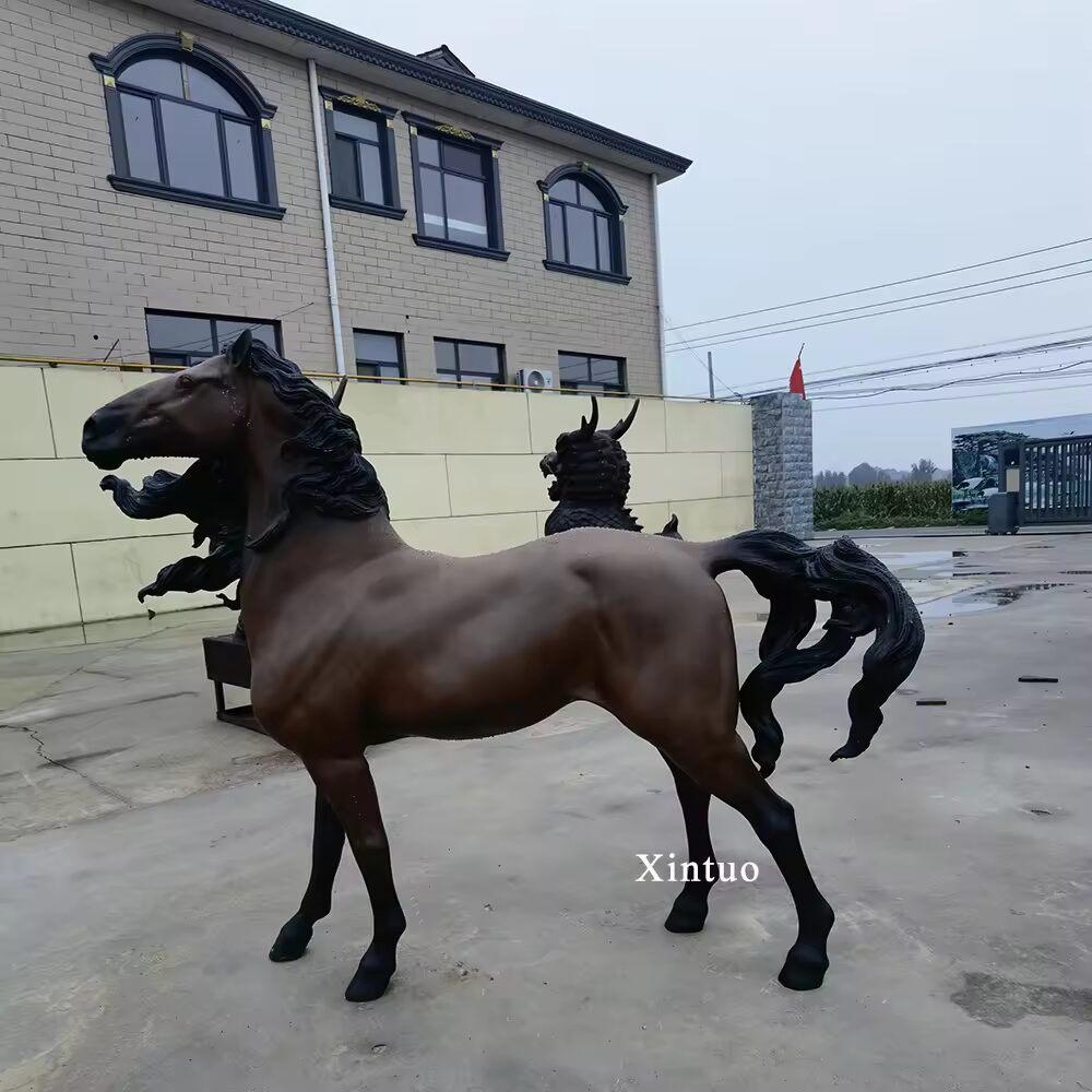 large horse garden statue