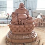 laughing gold buddha statue