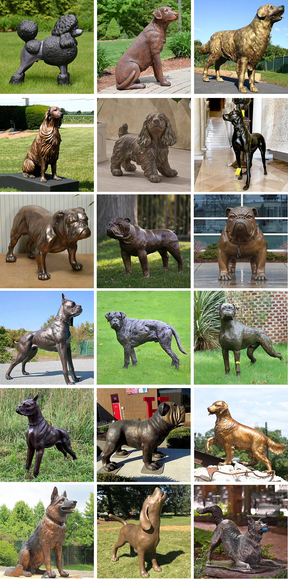 doberman bronze statue