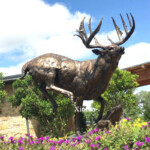 bronze deer garden sculptures