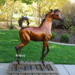 arabian horse bronze sculpture