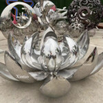 lotus flower garden statue