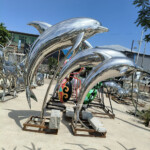 dolphin sculpture outdoor