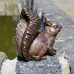 bronze squirrel statue