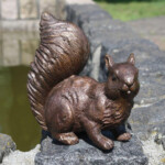 bronze squirrel statue