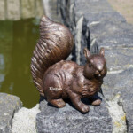 bronze squirrel statue