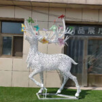 white deer sculpture