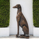 bronze greyhound sculpture