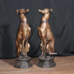 bronze greyhound sculpture