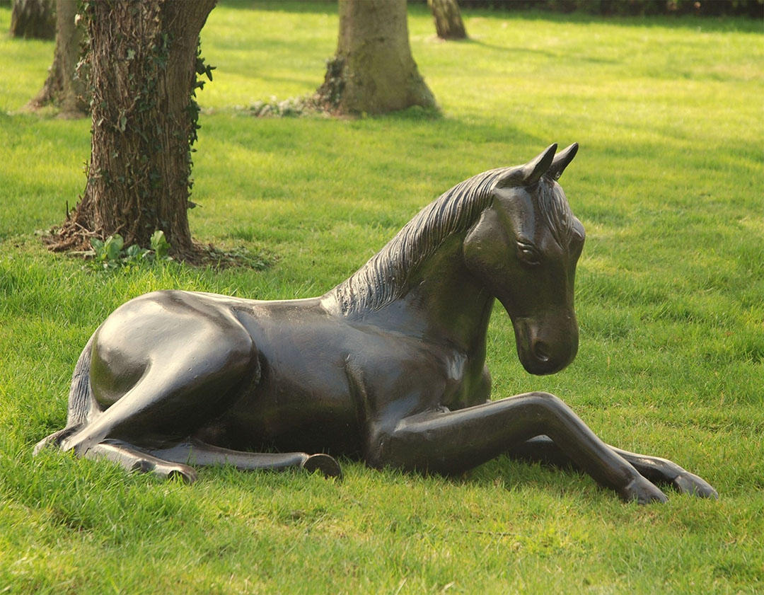 Resting Horse Sculpture