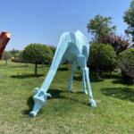 large outdoor giraffe statue