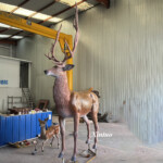 metal deer garden sculptures