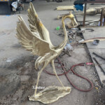 outdoor crane statues