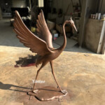 outdoor crane statues