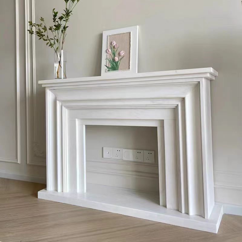 Marble fireplace mantel shelf