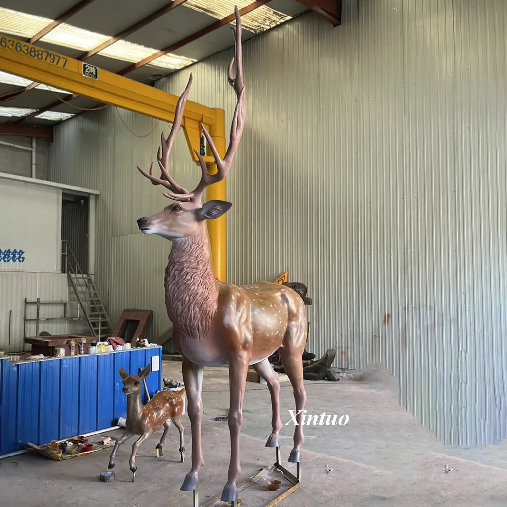 metal deer garden sculptures