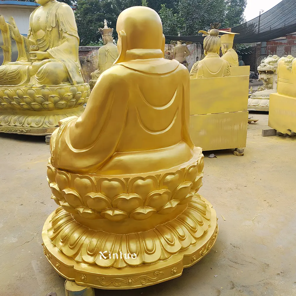 Laughing Gold Buddha Statue