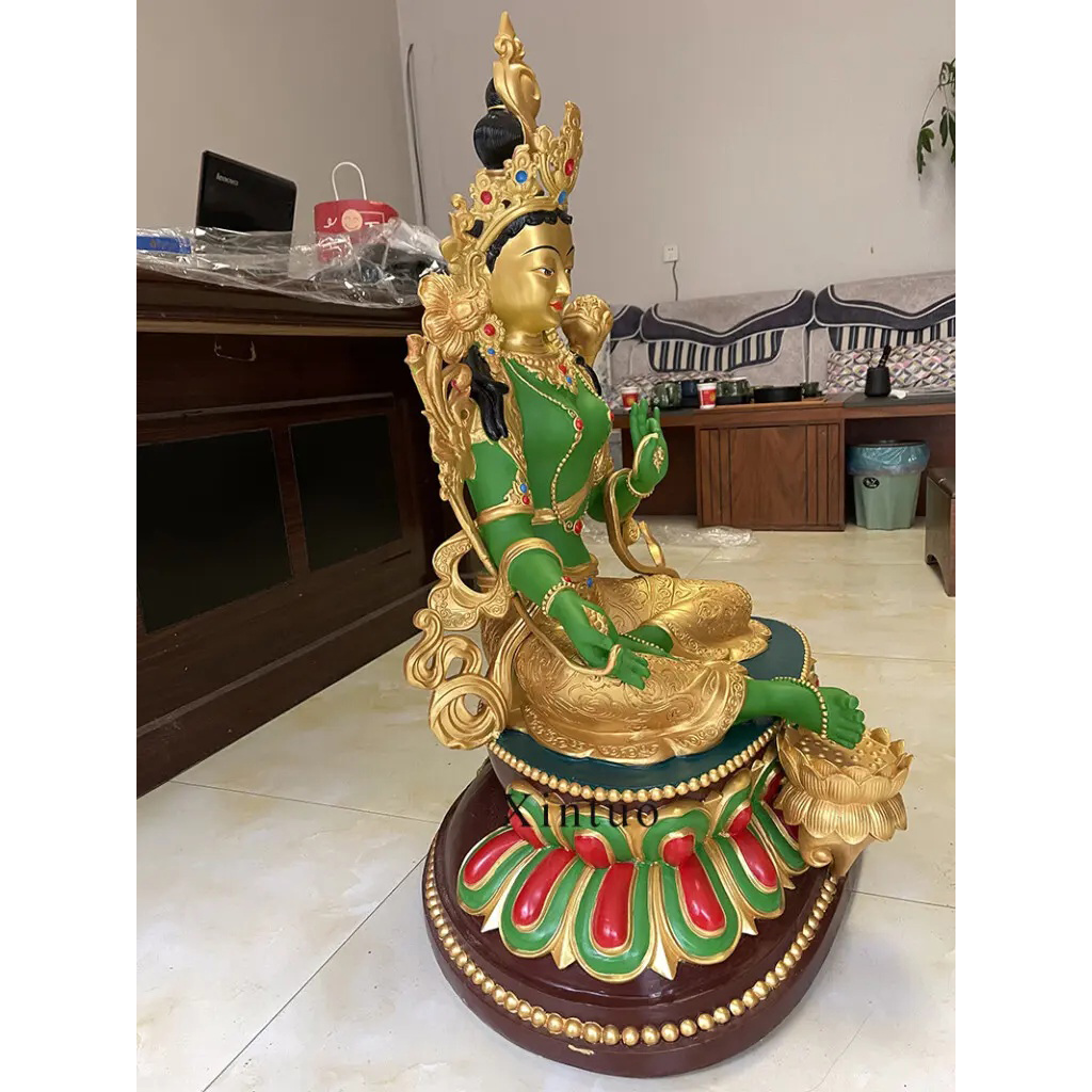 Green Tara Bronze Statue