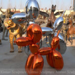 large balloon dog garden ornament