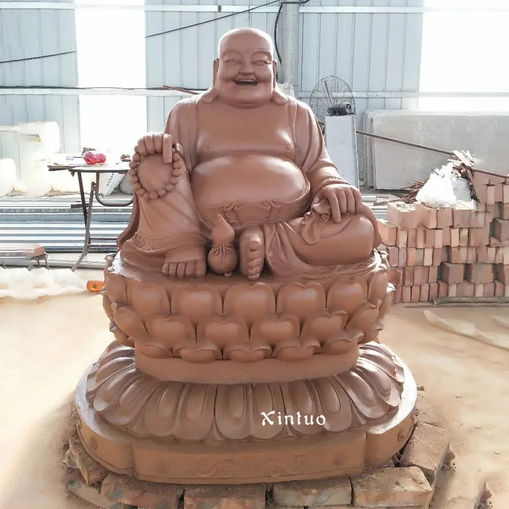 Laughing Gold Buddha Statue