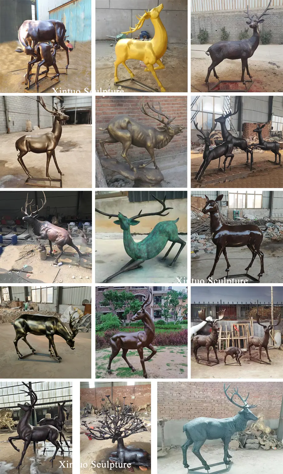 metal deer garden sculptures