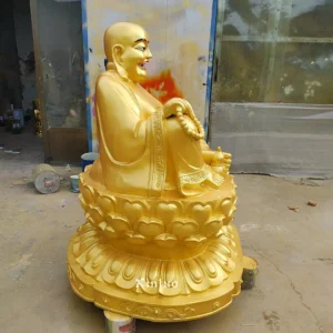 Laughing Gold Buddha Statue