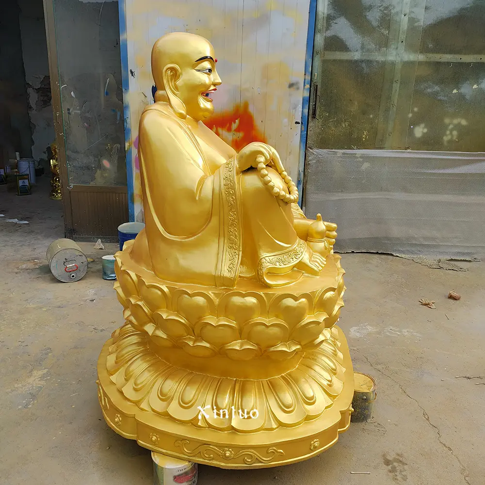 Laughing Gold Buddha Statue