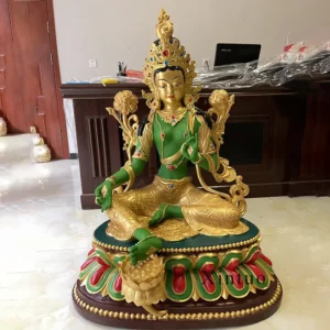 Green Tara Bronze Statue